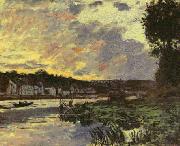 Claude Monet Seine at Bougival in the Evening china oil painting artist